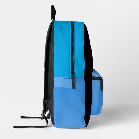 Sac À Dos Imprimé Bleu Turquoise Solide avec nom (Gauche)