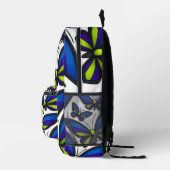 Sac À Dos Imprimé Bleu violet ailes vertes maintenant (Droite)