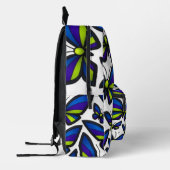Sac À Dos Imprimé Bleu violet ailes vertes maintenant (Gauche)