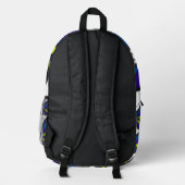 Sac À Dos Imprimé Bleu violet ailes vertes maintenant (Verso)