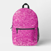 Sac À Dos Imprimé Bling Parties scintillant rose (Recto)