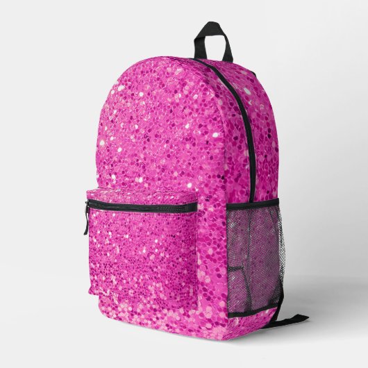 Sac À Dos Imprimé Bling Parties scintillant rose (Coin arrière droit)