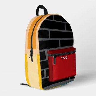 Sac À Dos Imprimé Bloc de couleur Motif Brique Coloré Retour à l'éco