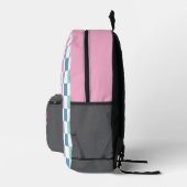 Sac À Dos Imprimé Blocs de sirène motif nom rose (Droite)