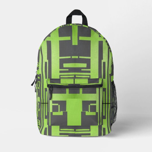 Sac À Dos Imprimé Blocus Vert (Recto)