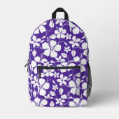 SAC À DOS IMPRIMÉ BLUE HAWAII PATTERN IN PURPLE (Recto)