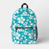 SAC À DOS IMPRIMÉ BLUE HAWAII PATTERN IN TEAL (Recto)