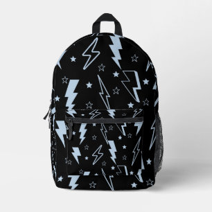 Sac À Dos Imprimé Blue Lightning Black Arrière - plan Motif Y2K