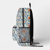 Sac À Dos Imprimé Blue & Orange Floral Pattern (Droite)