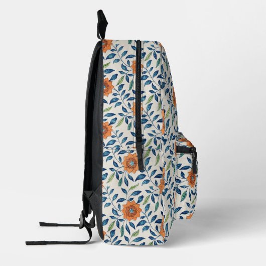 Sac À Dos Imprimé Blue & Orange Floral Pattern (Gauche)