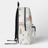 Sac À Dos Imprimé Blush Hearts & Botanical Seamless Pattern (Gauche)