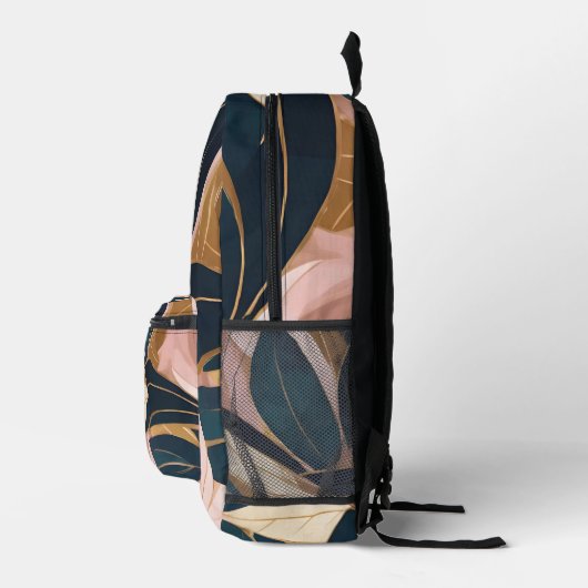 Sac À Dos Imprimé Blush Pink Gold Boho Collection Feuille tendance (Droite)