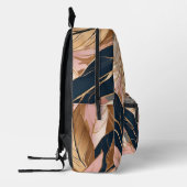 Sac À Dos Imprimé Blush Pink Gold Modern Boho Collection Feuilles (Gauche)