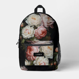 Sac À Dos Imprimé Blush Rose Classique Néerlandais Moody Baroque