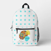 Sac À Dos Imprimé Boho abstrait design floral (Recto)