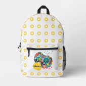 Sac À Dos Imprimé Boho abstrait design floral (Recto)