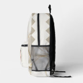 Sac À Dos Imprimé Boho Chic Élégant Monogramme (Droite)