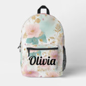 Sac À Dos Imprimé Boho Floral Aesthetic backpack (Recto)