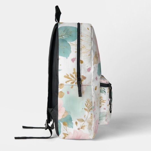 Sac À Dos Imprimé Boho Floral Aesthetic backpack (Gauche)