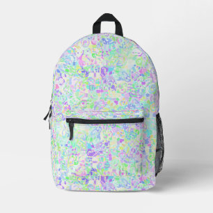 Sac À Dos Imprimé Boho Pastel coloré Super Hippie Blob Mosaic
