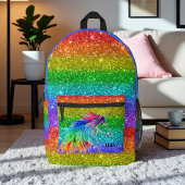 Sac À Dos Imprimé Boho Rainbow mignonne Parties scintillant filles U