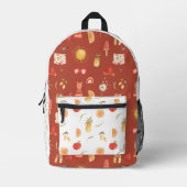Sac À Dos Imprimé Boho Retro été | Monogramme (Recto)