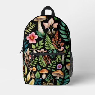 Sac À Dos Imprimé Bois des champignons de la forêt foncée