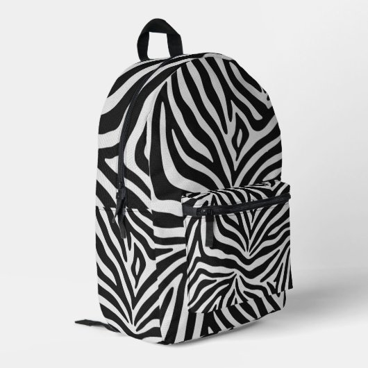 Sac À Dos Imprimé Bold Black and White Zebra Print Pattern (Coin arrière gauche)