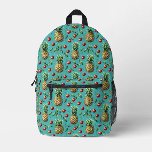 Sac À Dos Imprimé Bonheur Ananas Cerise (Recto)
