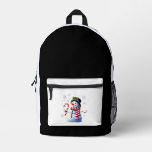 Sac À Dos Imprimé Bonhomme de neige de Noël joyeux avec canne en bon