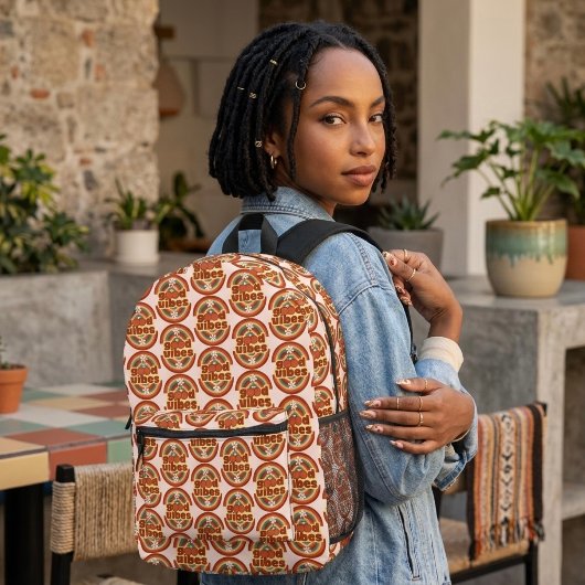 Sac À Dos Imprimé Bonne Vibration
