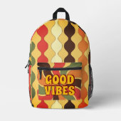 Sac À Dos Imprimé Bonnes Vibes Rétro Fun Throwback (Recto)
