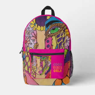 Sac À Dos Imprimé Bonnes vibrations seulement