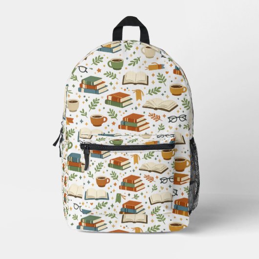 Sac À Dos Imprimé Book Lover Pattern Back To School Backpack (Recto)