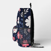Sac À Dos Imprimé Botanique classique aux fleurs roses et blanches (Droite)