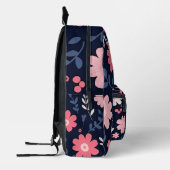 Sac À Dos Imprimé Botanique classique aux fleurs roses et blanches (Gauche)