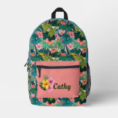 Sac À Dos Imprimé Botanique tropicale (Recto)