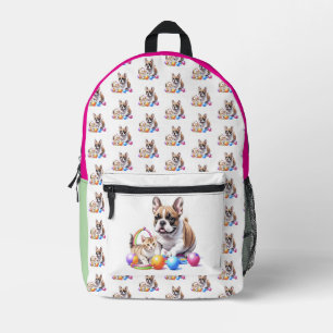 Sac À Dos Imprimé Bouledogue français French Bulldog avec chat
