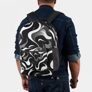 Sac À Dos Imprimé Boulet - noir et blanc