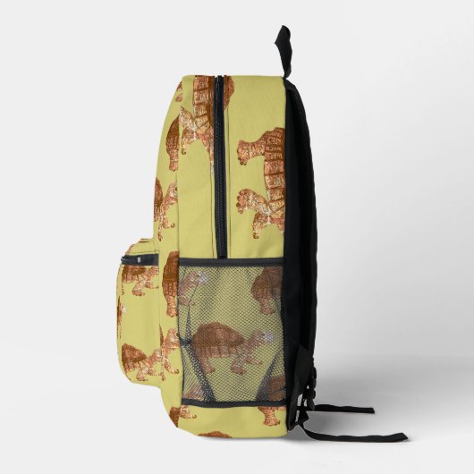 Sac À Dos Imprimé Bouteille Jaune Cute Tortoise Motif (Droite)