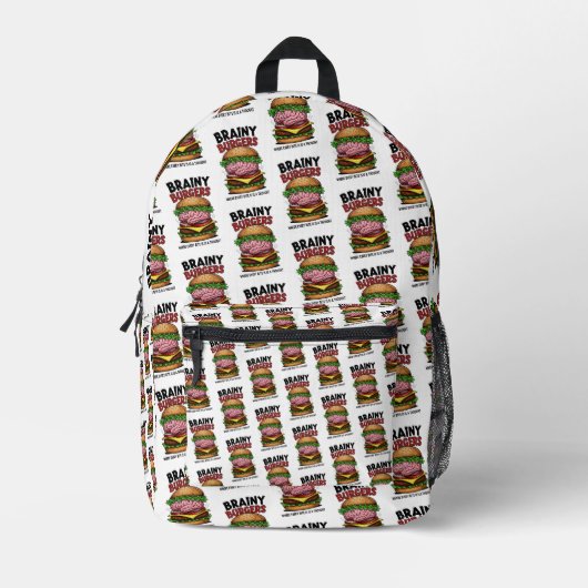 Sac À Dos Imprimé Brainy Burgers Backpack (Recto)