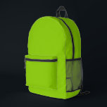 Sac À Dos Imprimé Brat vert uni<br><div class="desc">Sac à dos sur papier cousu style sac de rangement imprimé avec illustration de design d'art graphique Brat Green Solid Color et sélectionner la collection de produits par TheFabricSeal impression sur demande shop à Zazzle.com #ZazzleMade https://www.zazzle.com/store/thefabricseal TheFabricSeal ©️ Original. Cette pensée provoquant le ton vert citron de la chartreuse jaune...</div>