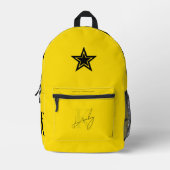 Sac À Dos Imprimé Bright Back to School Yellow Monogram Star (Recto)