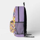 Sac À Dos Imprimé Bright School Plaid Purple Monogram (Droite)