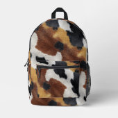 Sac À Dos Imprimé Brown, black, and white cowhide texture (Recto)