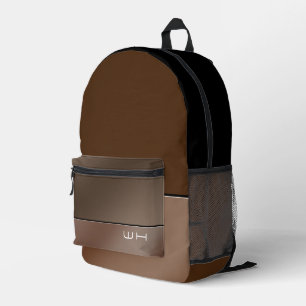 Sac À Dos Imprimé Brown d'affaires moderne et chic