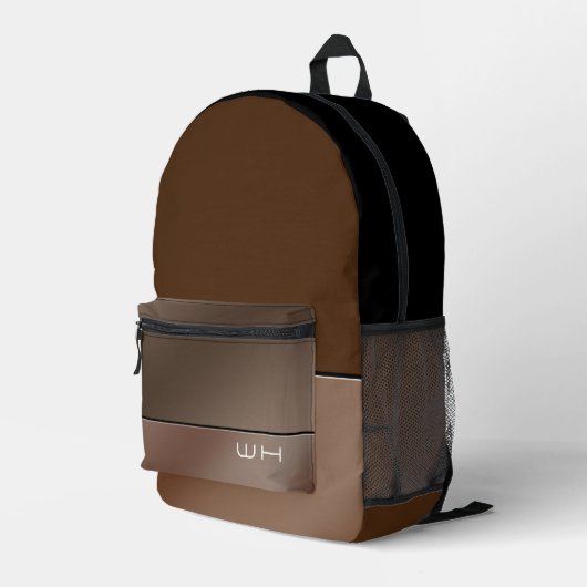 Sac À Dos Imprimé Brown d'affaires moderne et chic (Coin arrière droit)