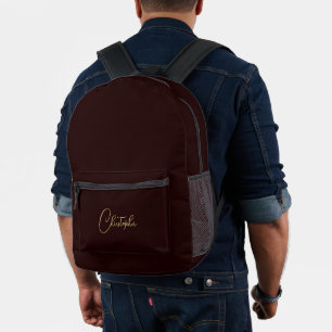 Sac À Dos Imprimé Brown Monogramme Or Mens Femen Voyage Cool d'ordin