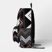 Sac À Dos Imprimé Brown noir Chevron Motif en bande (Droite)