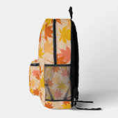 Sac À Dos Imprimé Brown Orange Automne Floral Feuille Y2K Motif (Droite)